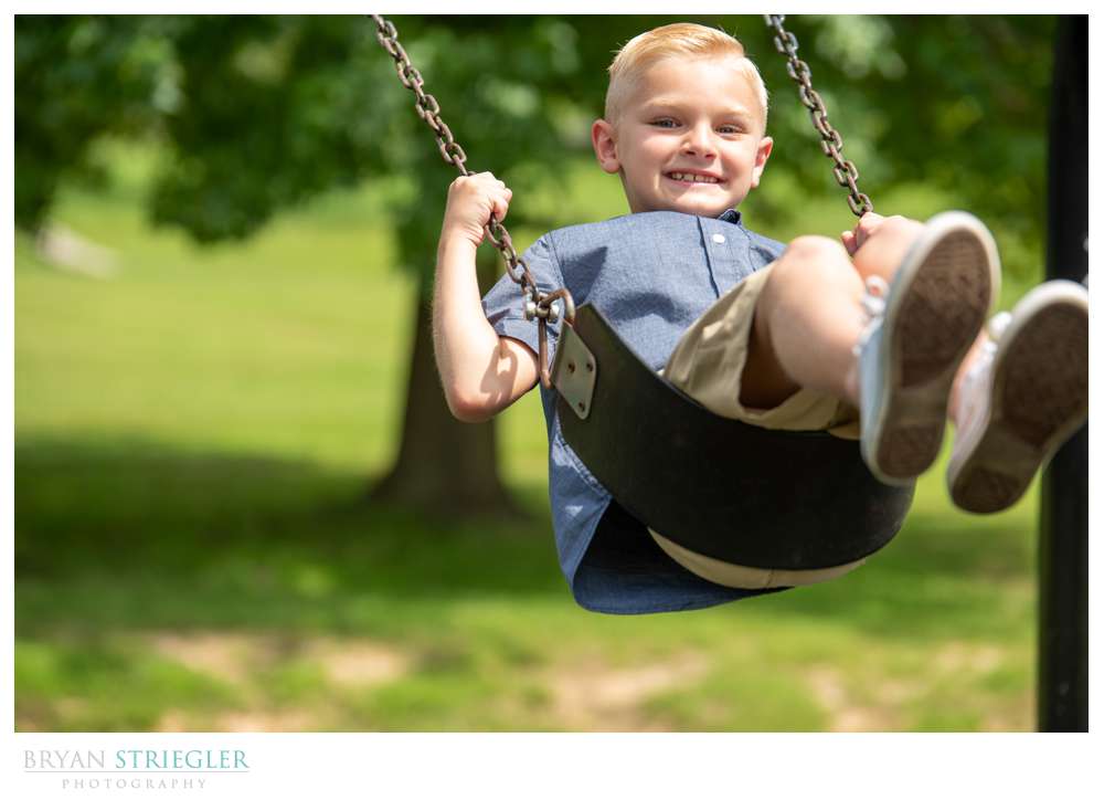 kids on swing